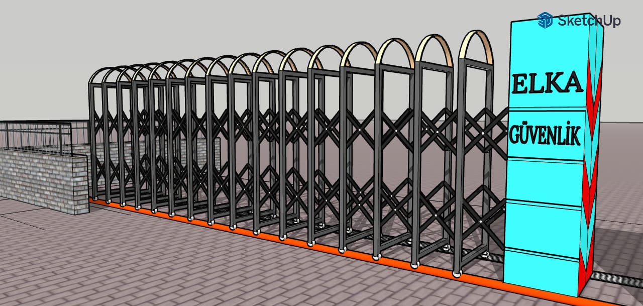 Motorlu Yana Kayar Akordiyon Kapı